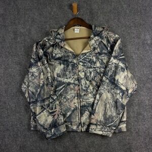 Akimbo Zip Up Hoodie Mens L Camo Realtree Edge Fleece Lined Streetwear Jacket